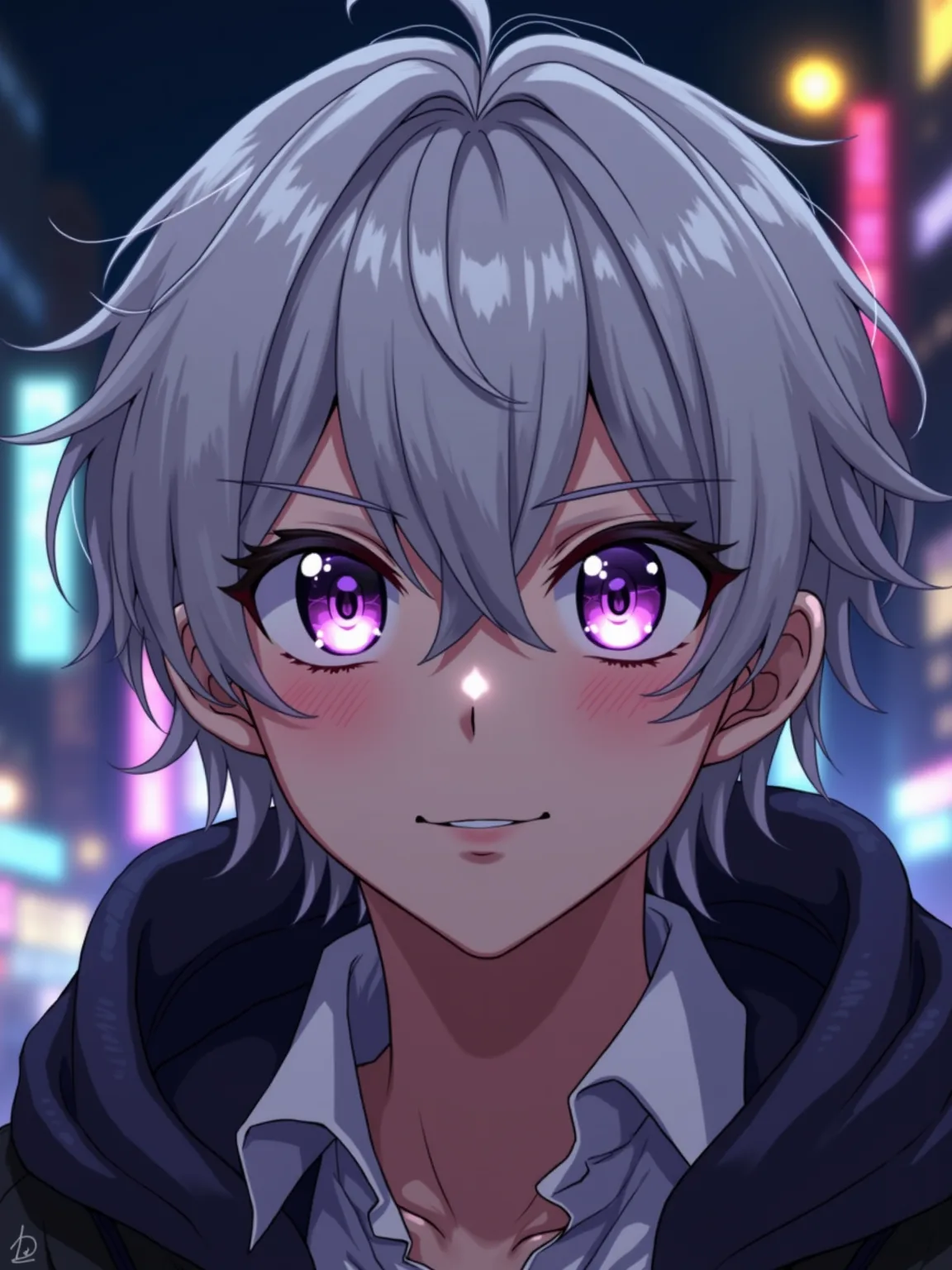 Anime-style generated portrait